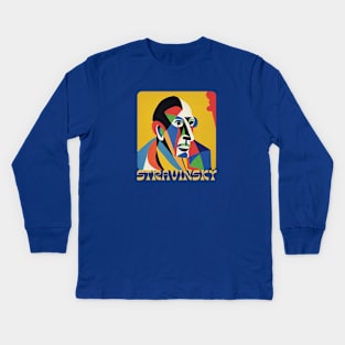 Igor Stravinsky Kids Long Sleeve T-Shirt